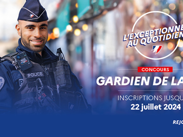 Visuel campagne concours gardien de la paix