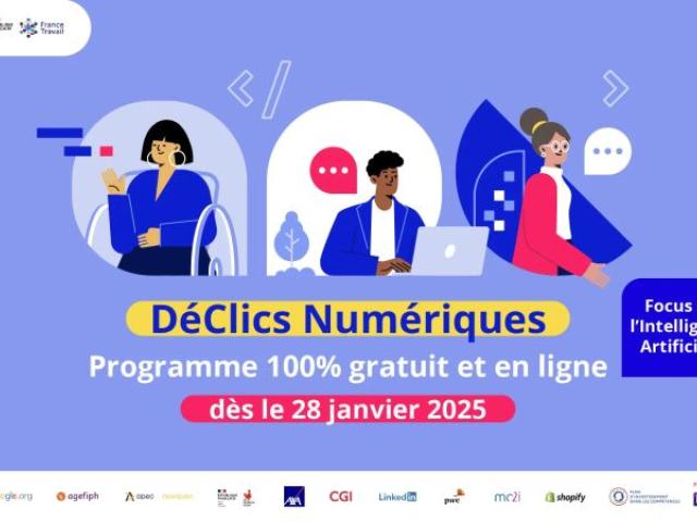 Visuel DéClics Numériques Focus IA