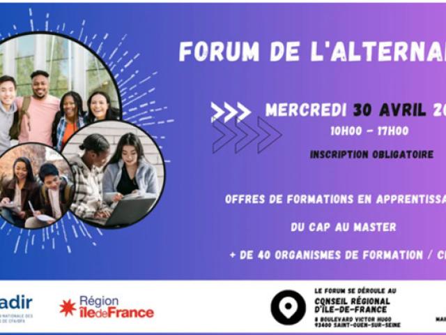 Visuel forum alternance Région IDF Fnadir