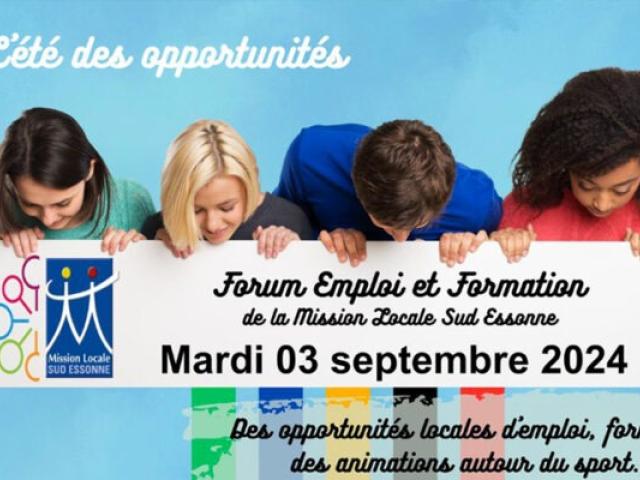 Visuel Forum emploi et formation de la Mission locale Sud Essonne
