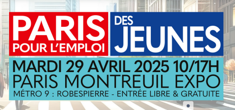 Visuel salon Paris pour l'emploi des jeunes