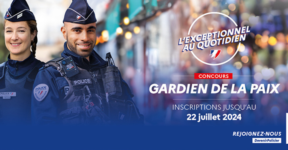 Visuel campagne concours gardien de la paix