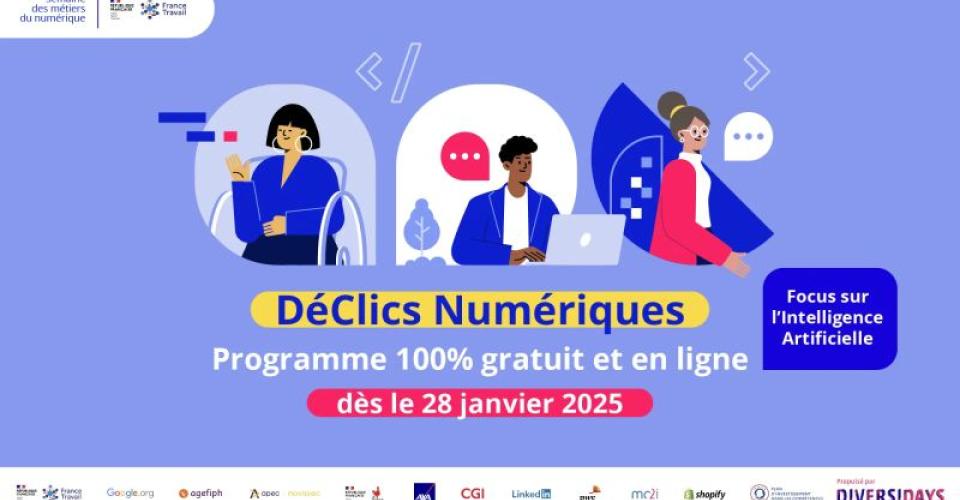 Visuel DéClics Numériques Focus IA