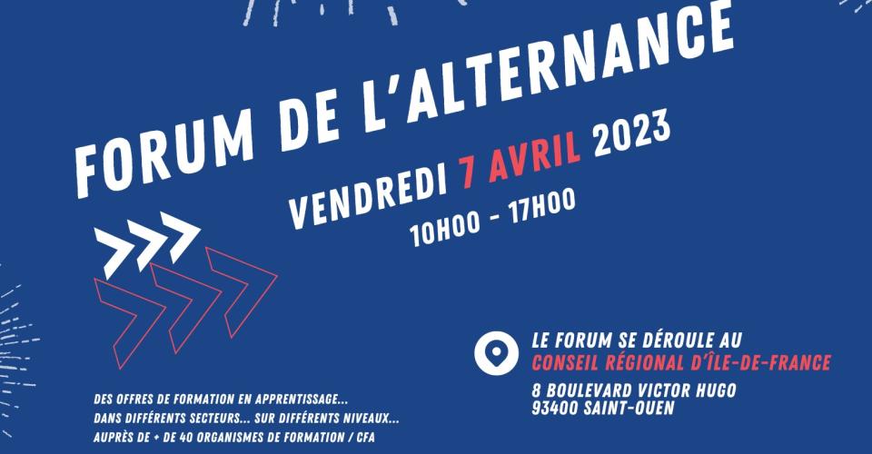 Visuel forum alternance IDF