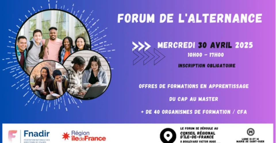 Visuel forum alternance Région IDF Fnadir