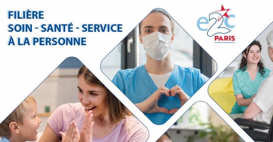 Visuel parcours « Soin, Santé, Service à la personne » E2C Paris