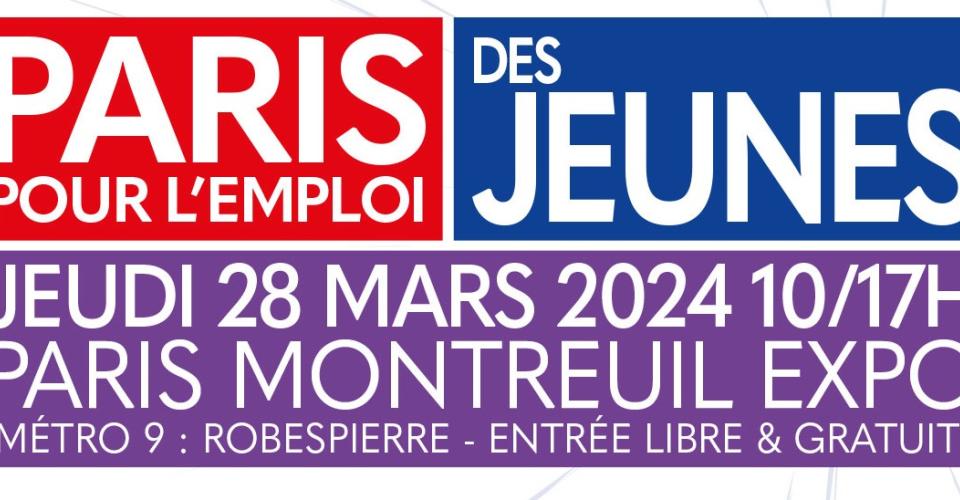 Visuel salon Paris pour l'emploi des jeunes