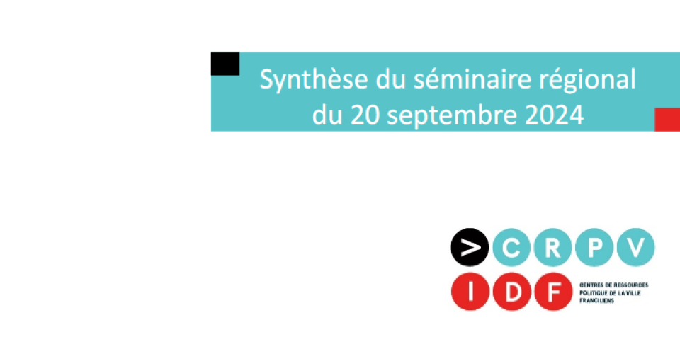 Visuel rapport séminaire politique de la ville