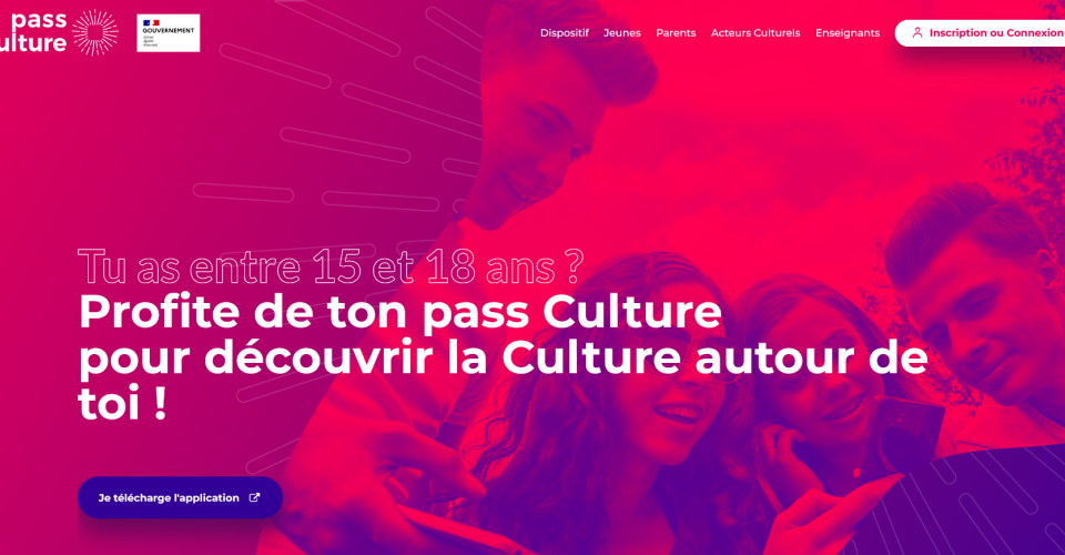 Visuel du site pass Culture