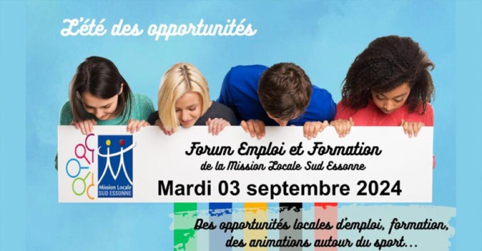 Visuel Forum emploi et formation de la Mission locale Sud Essonne