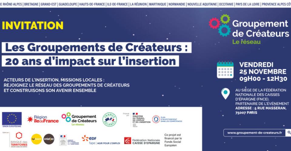 Visuel événèment Groupements de Créateurs